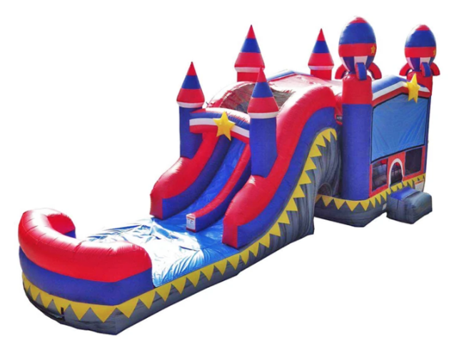 Rocket Launch Module 4-in-1 Dual Lane Slide Combo *Fits Sized Medium Themed Banners Rocket Launch Module 4-in-1 Dual Lane Slide Combo *Fits Sized Medium Themed Banners
