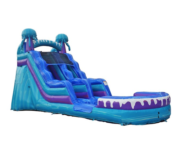 Electric Slide 15ft Water Slide w/ Pool