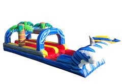 Shark Bite 32 ft Dual Lane Slip n Slide w/ pool- NEW!