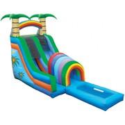 Oasis Water Slide 18ft w/ Rainbow Tunnel & Pool