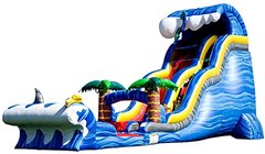 Shark Attack Wave 24 ft Jumbo Water Slide w/ Pool- New!