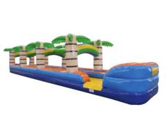 Tropical 28 ft Dual Lane Slip n Slide w/ Inflated landing (no pool) 