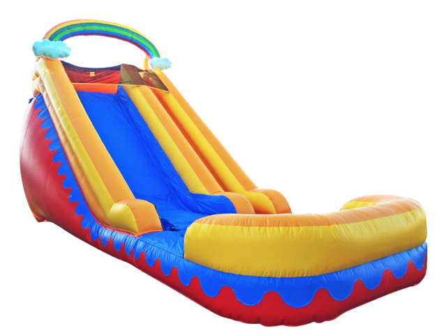 Rainbow 18ft Water Slide w/ Pool